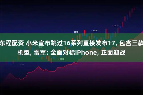 东程配资 小米宣布跳过16系列直接发布17, 包含三款机型, 雷军: 全面对标iPhone, 正面迎战