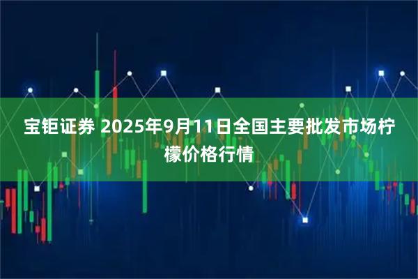 宝钜证券 2025年9月11日全国主要批发市场柠檬价格行情