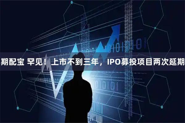 期配宝 罕见！上市不到三年，IPO募投项目两次延期